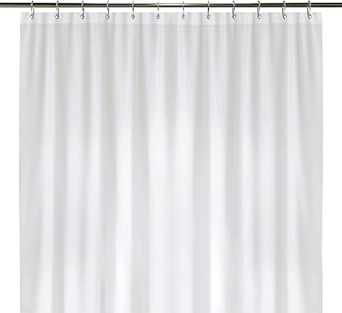 LiBa PEVA 8G Badezimmer Duschvorhang Liner, 180cm x 210cm, Weiß 8G strapazierfähiger wasserdichter Duschvorhang Liner von LiBa