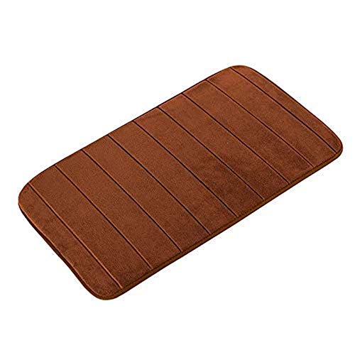 VSUSN Memory Foam Badteppich Anti Rutsch Badematte Absorbent Badvorleger Badezimmerteppich Badematten Duschmatten (50 x 80 cm, Kaffee) von VSUSN