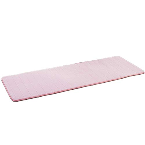 VSUSN Memory Foam Badteppich Anti Rutsch Badematte Absorbent Badvorleger Badezimmerteppich Badematten Duschmatten (Rosa, 50 x 120 cm) von VSUSN