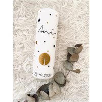 Taufkerze Personalisierte Kerze Hochzeit Einschulung Konfirmation Kommunion von LiHiDekoShop