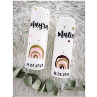 Taufkerze Personalisierte Kerze Konfirmation Regenbogen von LiHiDekoShop