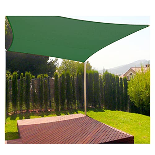Garden Rectangle Sun Shade Sail, Canopy Waterproof Sunshade Cover Awning 90% UV Block with Free Rope for Outdoor Patio Balcony Gazebo Beach - Dark Green LiJJi von LiJJi