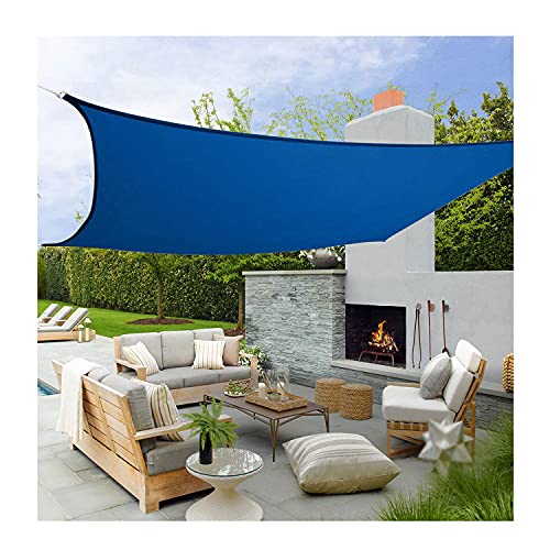 Sun Shade Sail 2x2m 3x5m Rectangle Square Waterproof 98% UV Block Sunscreen Awning Canopy for Outdoor Garden Patio Party Summer Yard Beach with Free Rope, Blue LiJJi von LiJJi