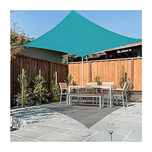 Sun Shade Sail Square 2x2m, Sunshade Cloth 98% UV Block Waterproof PES Sunscreen Awning Outdoor Garden Patio Canopy with Free Ropes, Lake Blue LiJJi von LiJJi