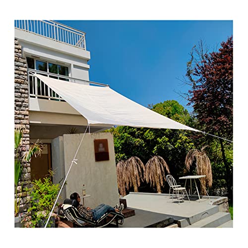 Sunshade Cover Sun Shade Sail Rectangle Canopy Sunscreen Awning with 4 Ropes Waterproof 98% UV Block 3x5m 4x6m for Garden Balcony Patio Pool Gazebo, White LiJJi von LiJJi