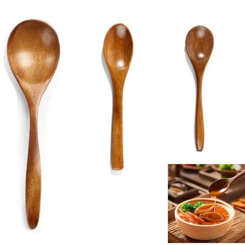 Holzlöffel Esslöffel,3 Stück Holzlöffel Dessertlöffel,Suppenlöffel Teelöffel Handgemacht Holz Suppenlöffel,Besteck Suppenlöffel,Küchenzubehör Holzlöffel Esslöffel,3 Stück Holzlöffel Dessertlöffel,Suppenlöffel Teelöffel Handgemacht Holz Suppenlöffel,Besteck Suppenlöffel,Küchenzubehör von LiJuanWang