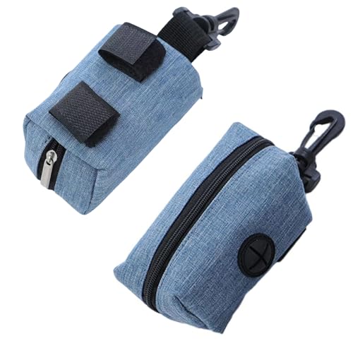 Kotbeutelspender für Hunde,2 Stück tragbare Hundekotbeutel-Halter,Pet Waste Rubbish Poop Bag Halter,Hundekotbeutel-Spender,Pet Poop Tasche Halter mit Reißverschluss,10 X 5 X 5 cm von LiJuanWang