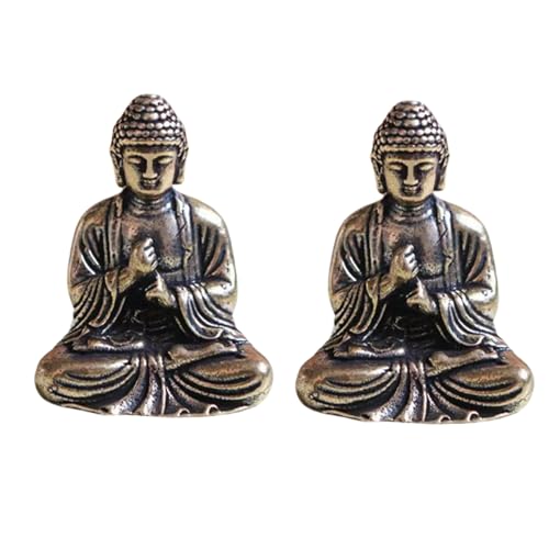 LiJuanWang Mini Tragbare Vintage Messing Buddha,2 Stück Statue Tasche Sitzen Buddha Figur Skulptur Sitzende Buddha Figur Statue Sakyamuni Desktop Mini Craft Dekorationen meditierend,2.8 X 2.4 cm LiJuanWang Mini Tragbare Vintage Messing Buddha,2 Stück Statue Tasche Sitzen Buddha Figur Skulptur Sitzende Buddha Figur Statue Sakyamuni Desktop Mini Craft Dekorationen meditierend,2.8 X 2.4 cm von LiJuanWang