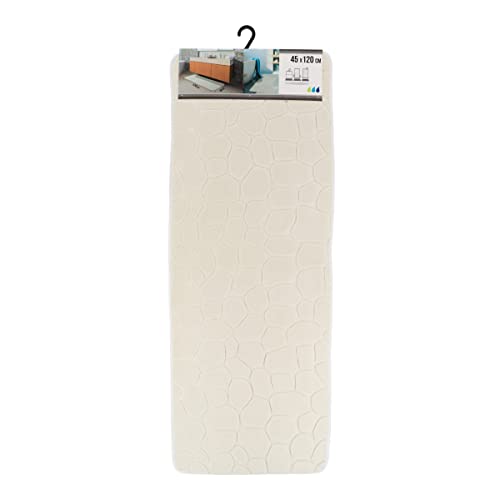 LiKeKa® Badezimmerteppich, Weiche Badematte rutschfest & Maschinenwaschbar – Wasserabsorbierender Badteppich mit Memory Foam&Mikrofaser aus Polyester, Badvorleger 45x120 cm (Natural) von LiKeKa