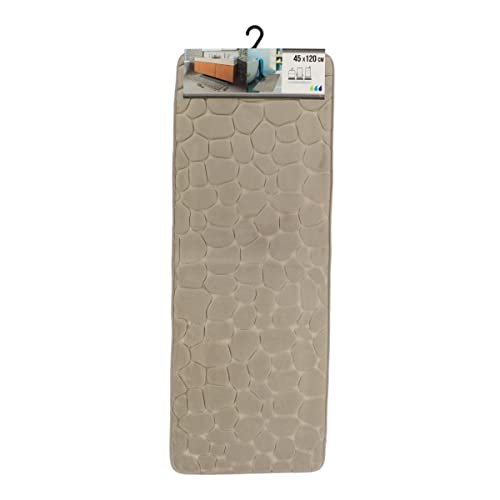 LiKeKa® Badezimmerteppich, Weiche Badematte rutschfest & Maschinenwaschbar – Wasserabsorbierender Badteppich mit Memory Foam&Mikrofaser aus Polyester, Badvorleger 45x120 cm (Taupe) von LiKeKa
