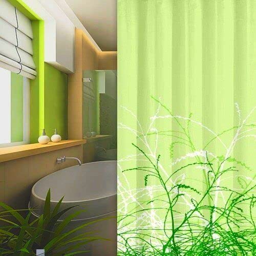 LiKeKa® Duschvorhang, Textile Vorhänge für Badewanne und Dusche im Badezimmer, Badvorhang Anti-Schimmel und Wasserdicht aus 100% Polyester, Waschbar, Inklusive Duschvorhangringe (Green, 120x200) von LiKeKa