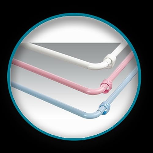 LiKeKa Duschvorhangstange L-Form und U-Form aus Aluminium, Gardinenstange-Teleskopstange Individuell verstellbar für Dusche und Badewanne (Rosa) von LiKeKa