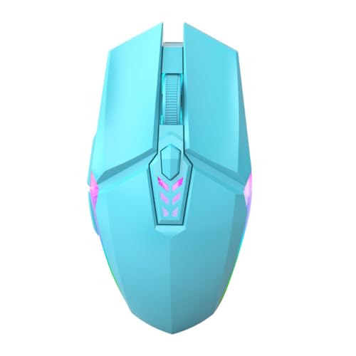 LiLiTok Kabel Gaming-Mäuse 1600 DPI Optische 6-Tasten-USB-Maus mit RGB-Backlight Stumme Mäuse für PC Laptop Computer Gamer Mäuse (Blau) von LiLiTok