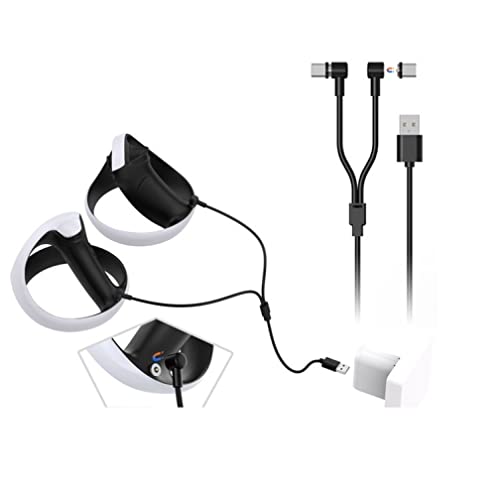 LiLiTok USB Tpye C Ladekabel Kompatibel für PSVR2 Handgriff, Magnetisches Ladekabel für PS5 Controller Ladeadapter Kabel (80cm) von LiLiTok
