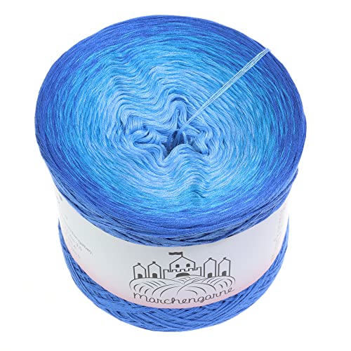 LiLu´s Märchengarne Bobbel 300g 4Fach (Meeresrauschen - Ultramarine außen) von LiLu´s Märchengarne