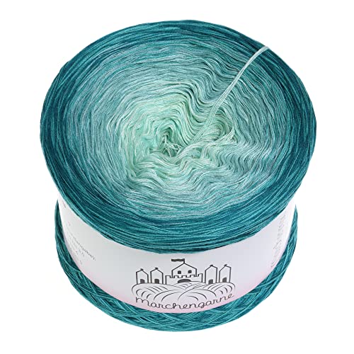 Märchengarne Bobbel Farbverlaufsgarn Crazy 32 4fädig Märchengarne Gradient Garn (Dschungel, 400g/1520m - 4Fädig) von LiLu´s Märchengarne