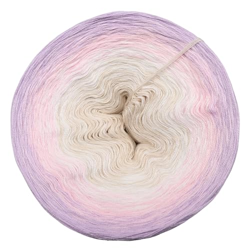 Bobbel Wolle Sanfter Engel – Farbverlaufsgarn 3-fach - 4-fach - 5-fach – Länge wählbar – Häkelgarn Strickgarn Verlauf (Sanfter Engel - Lavendel außen, 3fach - 400g/2000m) von LiLu´s Märchengarne
