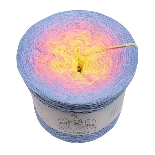 Farbverlaufsgarn Sundream 5, 4 oder 3 Fach Bobbel Wolle häkeln stricken strickgarn (Sundream - Cloud außen, 3fach - 300g/1500m) von LiLu´s Märchengarne