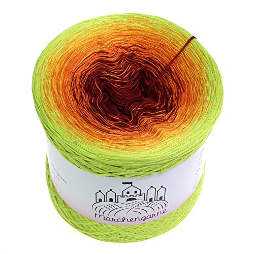 LiLu´s Farbverlaufsgarn Herbstblatt Kiwi außen 4fach - 400g /1520m von LiLu´s Märchengarne