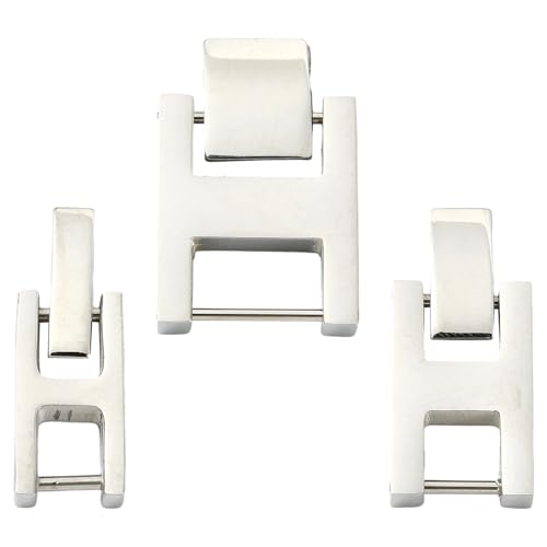 LiQunSweet 3 Stück 3 Stile Edelstahl Uhrenarmband-Verschluss Faltverschlüsse Verlängerungen Falt-Verlängerungen für Schmuckherstellung von LiQunSweet