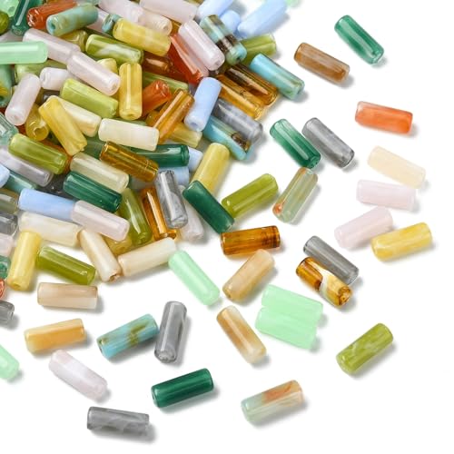 LiQunSweet Acrylperlen in Zylinderform, 13 x 5 mm, gemischte Farben, 300 Stück von LiQunSweet