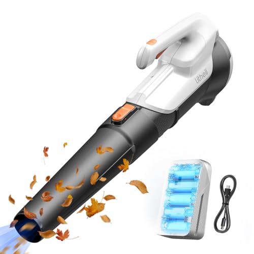 Litheli Laubbläser Akku, 137km/h, 604m³/h, Akku Laubbläser 20V 2.0AH, für Garten,Rasen & Schnee,Zwei Geschwindigkeiten von LiTHELi