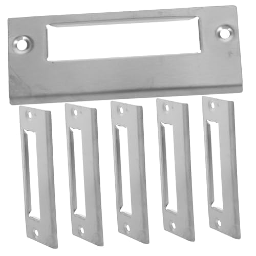 6 Stück Tür-Schließblech mit Schrauben, Tür-Schließblech, Ersatzset, Edelstahl-Rückplatten, für interne Reparatur-Befestigung 6 Stück Tür-Schließblech mit Schrauben, Tür-Schließblech, Ersatzset, Edelstahl-Rückplatten, für interne Reparatur-Befestigung von LiTaiJingNice