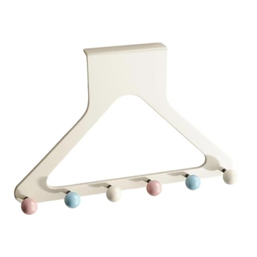 LiTaiJingNice Türhaken, Türhaken, Garderobenleiste mit 6 Haken für Schlafzimmer, Badezimmer, Küche (helle Farben) von LiTaiJingNice