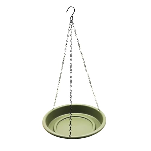 Vogelfutterstation zum Aufhängen, für den Garten, Wildvögel, Futterschale oder Samenschale, Grün, 25 x 40 cm von LiTaiJingNice