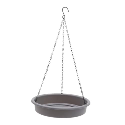 Vogelfutterstation zum Aufhängen, für den Garten, Wildvögel, Futterschale oder Samenschale (Grau, 25 x 40 cm) von LiTaiJingNice