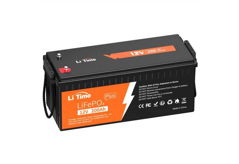 LiTime LiTime 12V 200Ah PLUS LiFePO4 Batterie 2560W IP65 mit 200A BMS Solarakkus, Geeignet für Wohnmobile, Hausspeicher und Marine von LiTime