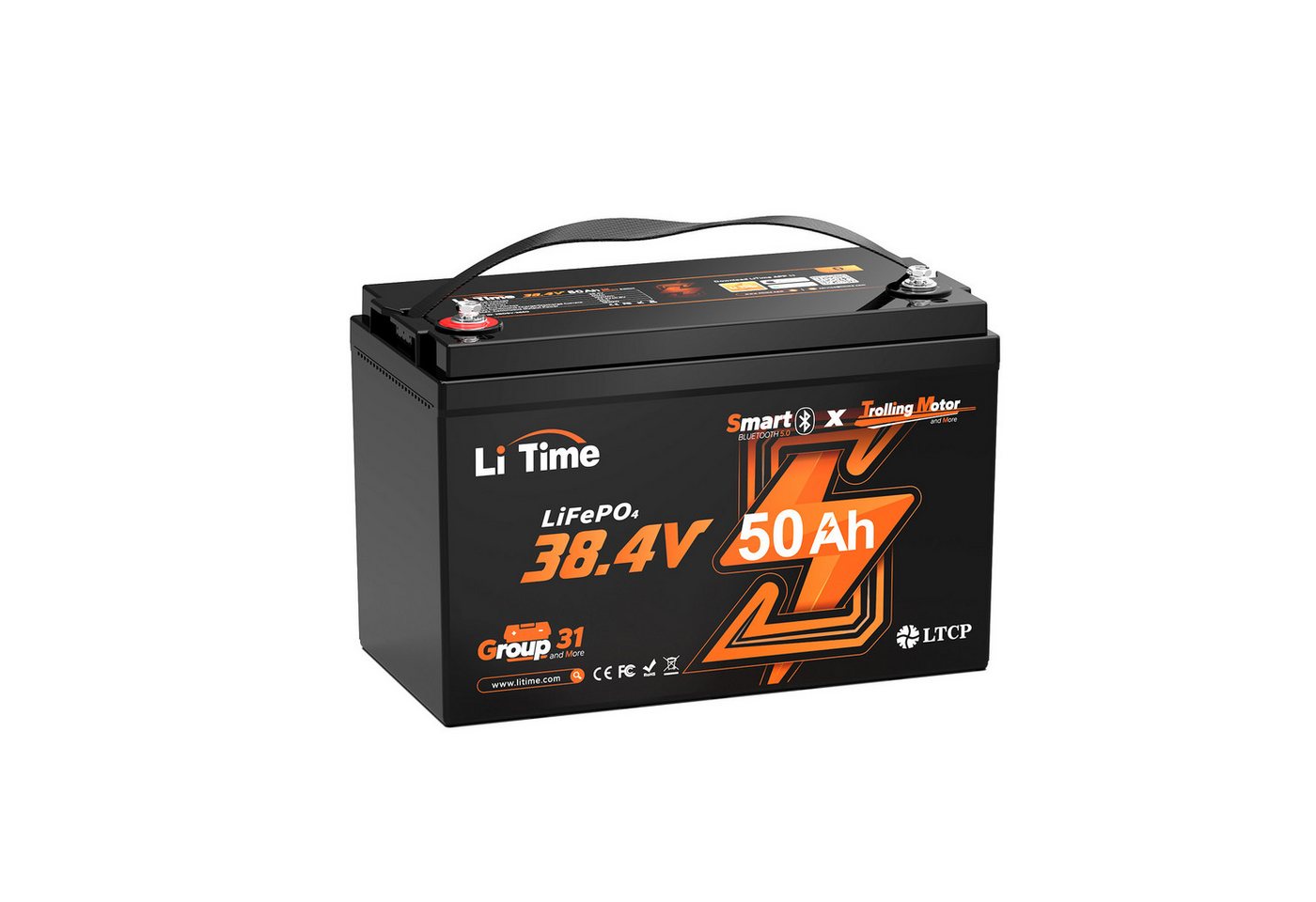 LiTime LiTime Lithium Batterie LiFePO4 mit smart BMS 4000+ Zyklen Solarakkus (36 V), Geeignet für Außenborder Motor, Schlauchboote mit Motor, Solaranlage LiTime LiTime Lithium Batterie LiFePO4 mit smart BMS 4000+ Zyklen Solarakkus (36 V), Geeignet für Außenborder Motor, Schlauchboote mit Motor, Solaranlage von LiTime
