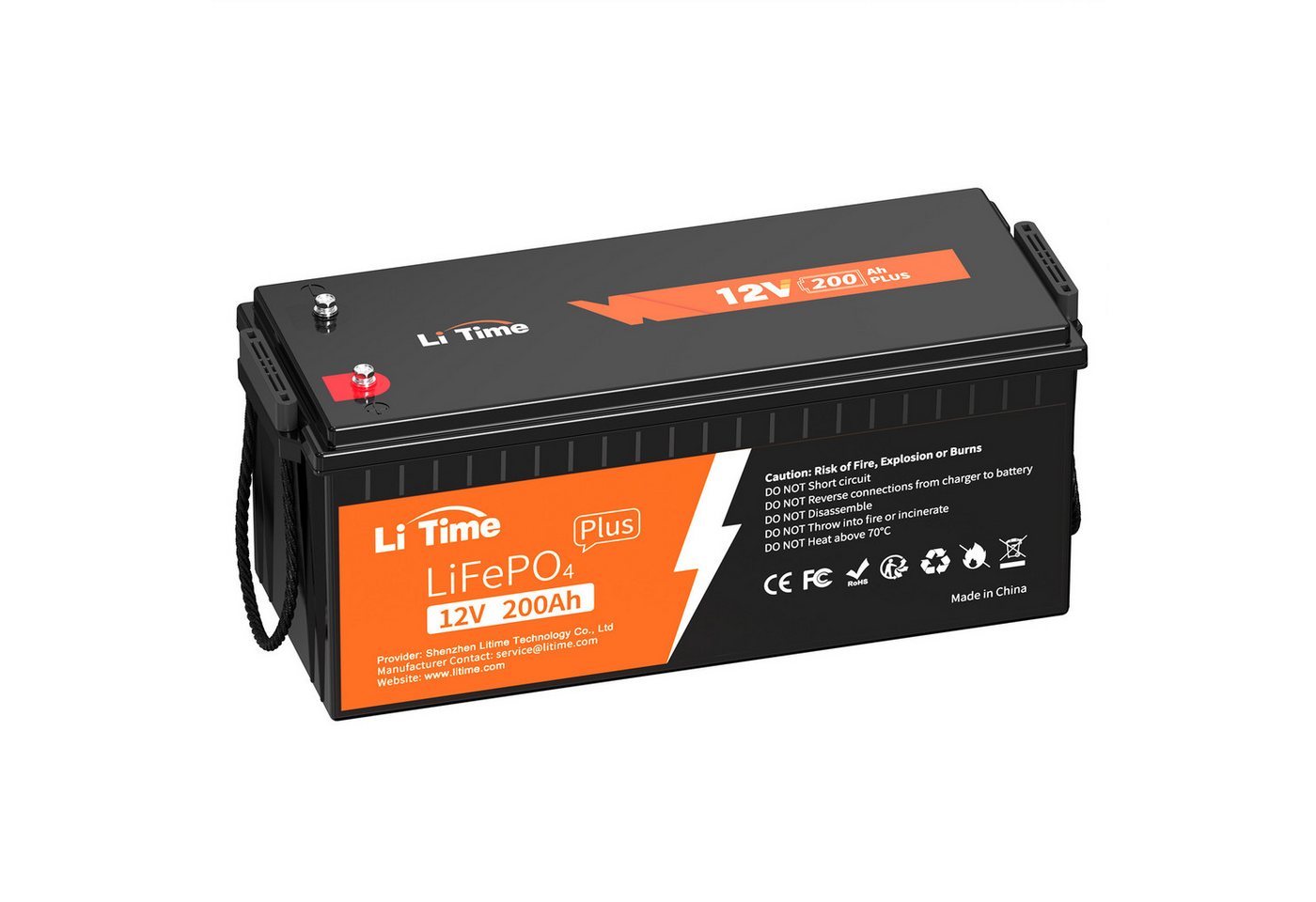 LiTime Litime 12V LiFePO4 Lithiumbatterie PV Stromspeicher Solarakkus (12 V) von LiTime