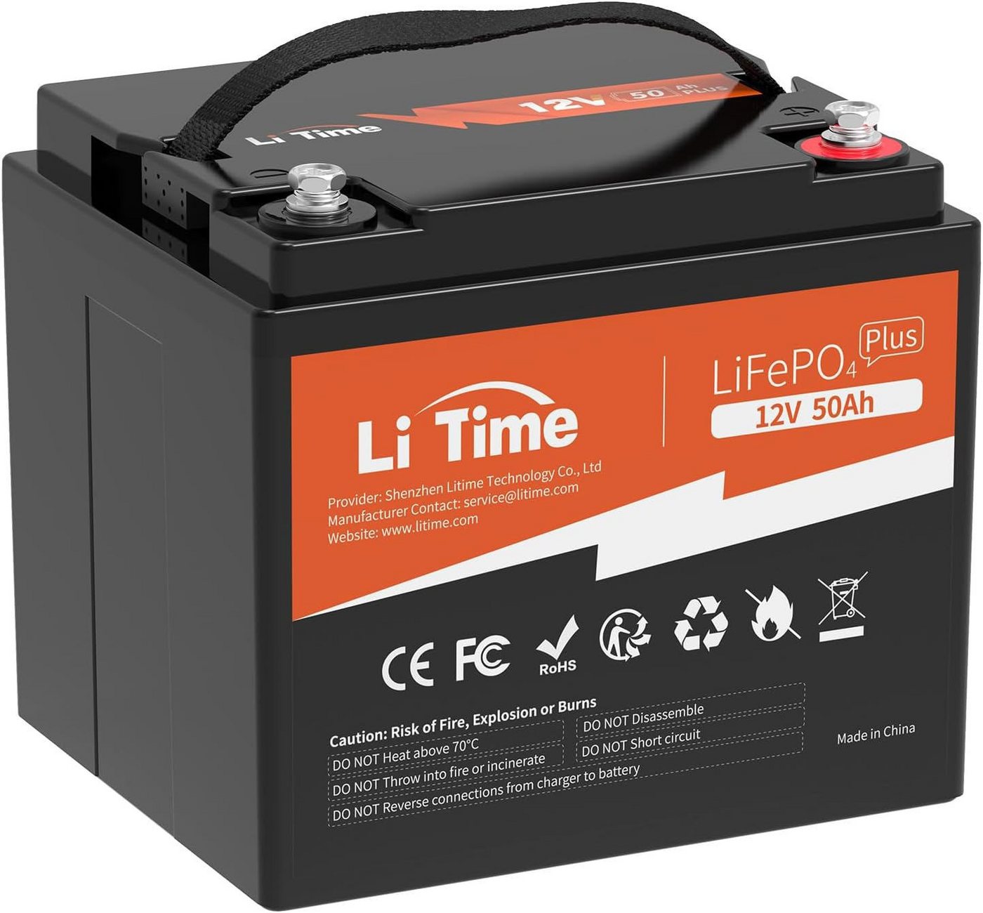 LiTime Litime 12V LiFePO4 Lithiumbatterie PV Stromspeicher Solarakkus (12 V) von LiTime