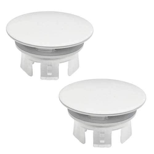 2 Stück Überlaufabdeckungen für Waschbecken, 2-lagige Kupfer-Überlaufringe, Badezimmer-Waschbecken-Einsatz in Loch, runde Kappen, Ersatz, zweilagige Überlaufabdeckungsringe für Waschbecken, Badezimmer von LiXiongBao