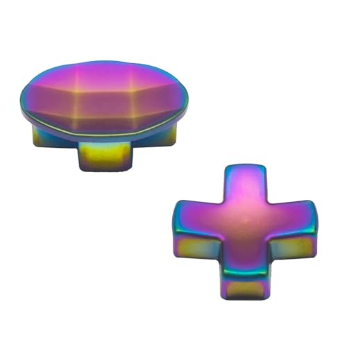 2 in 1 Set D-Pads aus Metall für Xbox Elite Series 2 Controller, Ersatzteile Kit Richtungstaste für Xbox Controller Series 2 Core/Elite Series 2 Controller (Regenbogen) von LiXiongBao