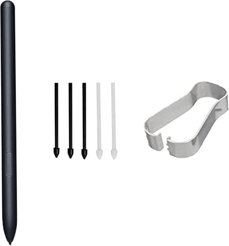 Galaxy Tab S7 Pen für Samsung Galaxy Tab S7, Tab S7 Plus, Tab S8 Ultra S Pen Stift Ersatz +5 Spitzen für Samsung Galaxy Tab S7 Pen (Schwarz) von LiXiongBao