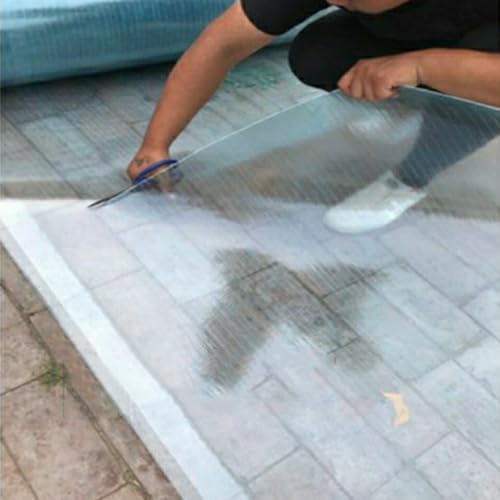 Polycarbonat-Dachplatte, 0,8 mm klare Tageslichtplatten, Acryl-Dachplatte, Ersatz-Schuppenplatte, UV-Schutzfolie, transparente Regenabdeckung, einfach zu Rollen und zu schneiden (0,7 x 1 m ( von LiYaHead