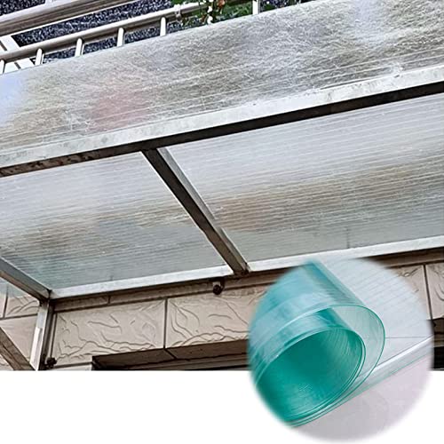 Transparente Polycarbonat-Gewächshausabdeckung, DIY-Tunnelabdeckung, 0,8 mm Dachbahn, UV-Schutz, regenfest, für Gewächshausüberdachung (B x L: 0,5 x 2 m) von LiYaHead