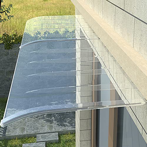 Unsichtbares Vordach für die Vordertür, Regenschutz für Außenfenster, transparente Markise für Terrasse und Veranda, Polycarbonat-Abdeckung, für Scheunen, Garagen (50 x 80 cm/20 x 32 Zoll) von LiYaHead