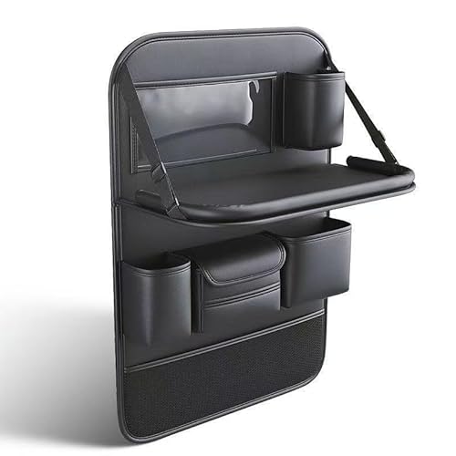 LiYeeYP 1 Stück Autositz Organizer für Mercedes Benz GLC 2 (II) X254 I 2022-2024, Schwarz, Klassisch, Auto Rücksitz Organizer mit Ipad/Tablet-Fach, Kick-matten-Schutz für Autositz von LiYeeYP