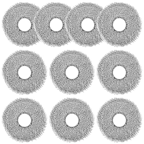 10 Stück Wischtücher Ersatzteile kompatibel mit Roborock Q Revo/Qrevo MaxV/Qrevo Master/Qrevo Pro/Qrevo Slim/Qrevo S/Qrevo Curve Zubehör, Mikrofaser Wischtücher Wischmopp für Roborock von LiYiJiKeJi