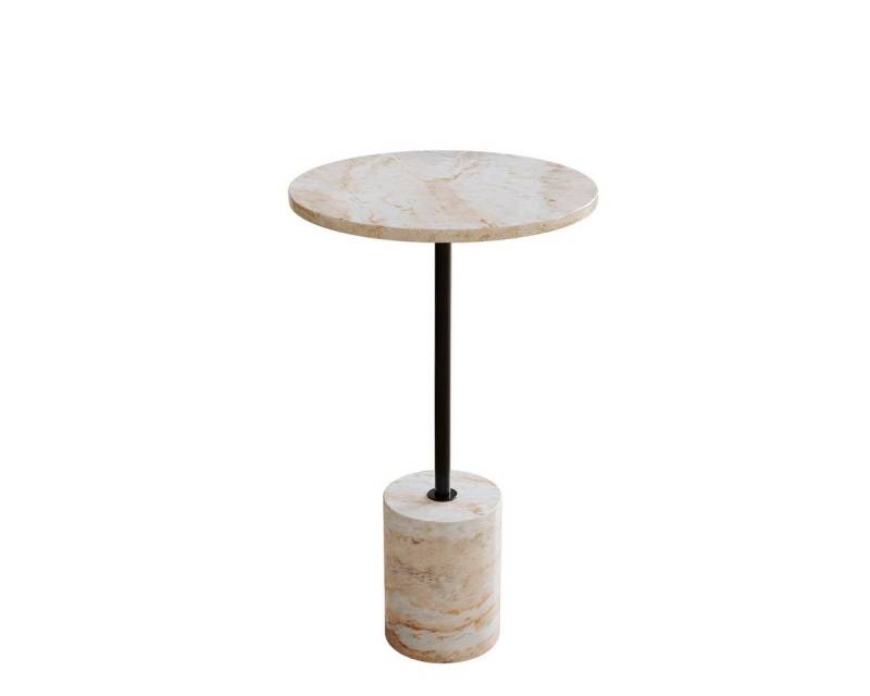 Liadomo Beistelltisch Goro (drei verschiedene Farben), Tischplatte und Fuß aus edlem Marmor, Durchmesser 36 cm von Liadomo