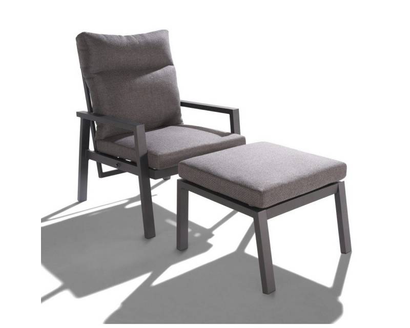 Liadomo Gartenlounge-Set Scapoli, (kompaktes Loungeset, 2-tlg., Loungesessel mit Hocker), mit stufenlos verstellbarer Rückenlehne von Liadomo