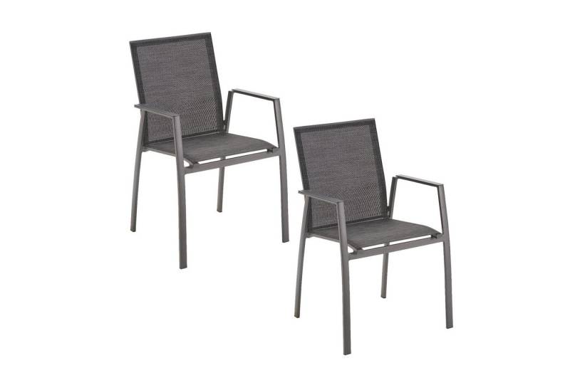 Liadomo Gartenstuhl Pellaro (Sparset, modernes Design, 2 St), mit Aluminium-Armlehnen, stapelbar, leicht, wetterbeständig von Liadomo