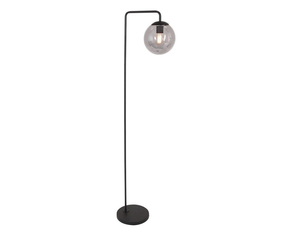 Liadomo Stehlampe Poliqua, ohne Leuchtmittel, Industrial-Style, Rauchglas, Atmosphärisches Licht, E27 von Liadomo