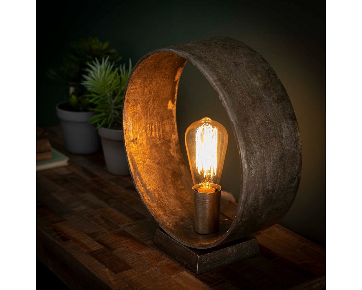 Liadomo Tischleuchte Redwood, ohne Leuchtmittel, antikes Nickel, Industrial-Look, dekoratives Stimmungslicht, E27 von Liadomo