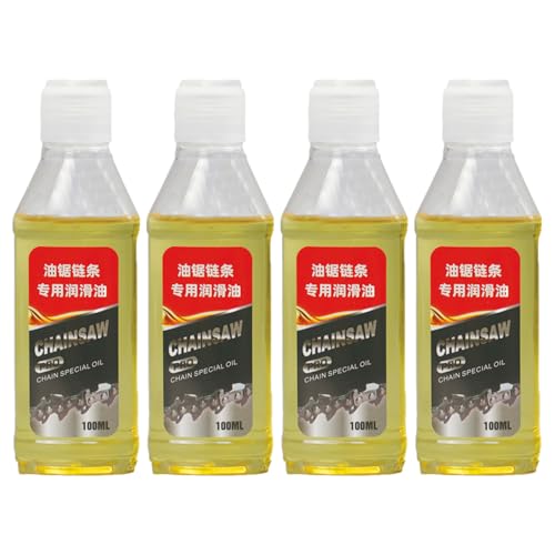 Kettensägenöl, Kettensäge Ölschmiermittel, Synthetische Lösungsmittel Rostbesische, Tief Durchdringendes Lösungsmittel Für Garage, Türscharnier, Hedge, 100 ml (4er-Pack) von Liakyunf