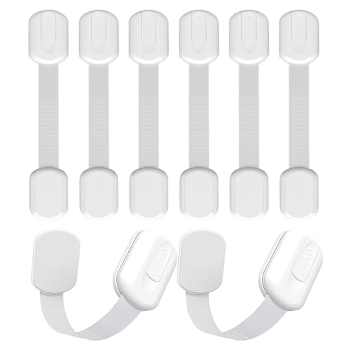 Liakyunf Baby Proof Cabinet Locks | Sicherheit Babysicherung Schrankschlösser - Sicherheitsriegel Verschluss Für Kühlschrank Gefrierschrank Herd Ofen Tür Schublade Kleiderschrank Möbel Küche von Liakyunf