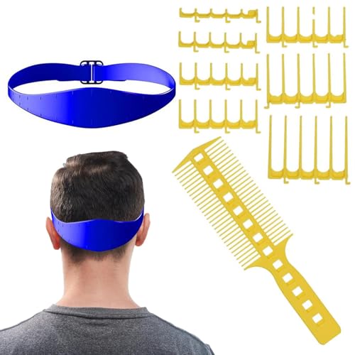 Liakyunf Fade-Guide für Männer - Haarschneidemaschinen-Führungskammschutz-Set - Friseur-Haarschneideset, Silikon-Haarband-Schablone, 7 Kammzähne-Zubehör und Kamm-Haarstyling-Werkzeug Liakyunf Fade-Guide für Männer - Haarschneidemaschinen-Führungskammschutz-Set - Friseur-Haarschneideset, Silikon-Haarband-Schablone, 7 Kammzähne-Zubehör und Kamm-Haarstyling-Werkzeug von Liakyunf